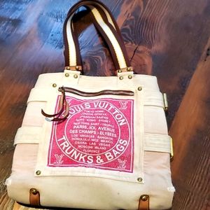 Louis Vuitton ltd edn red toile shopper
